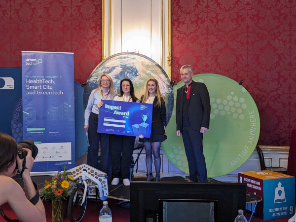 Prize winner in HealthTech with the voice biomarker solution for respiratory diseases at the European-wide URBAN TECH initiative.